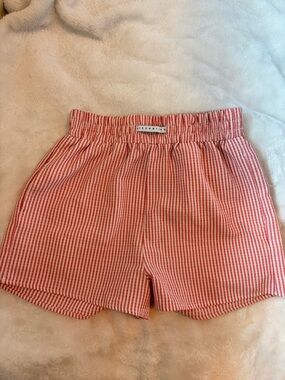 Missguided Pink and White Striped High-Waist Women's Shorts